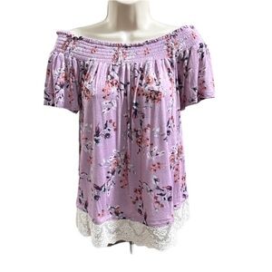 Xhilaration Women's  "off the shoulder" Summer Top Size S
